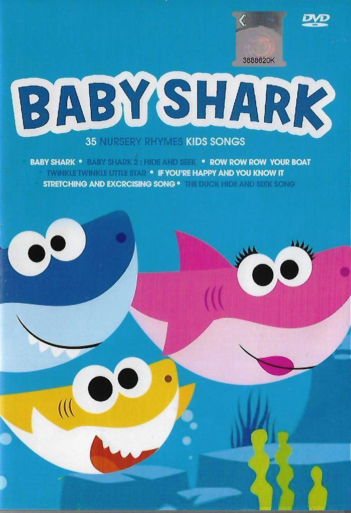 DVD English Cartoon Baby Shark Nursery Rhymes Kids Songs